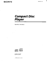 Sony CDP-CX57 - Owners Manual 